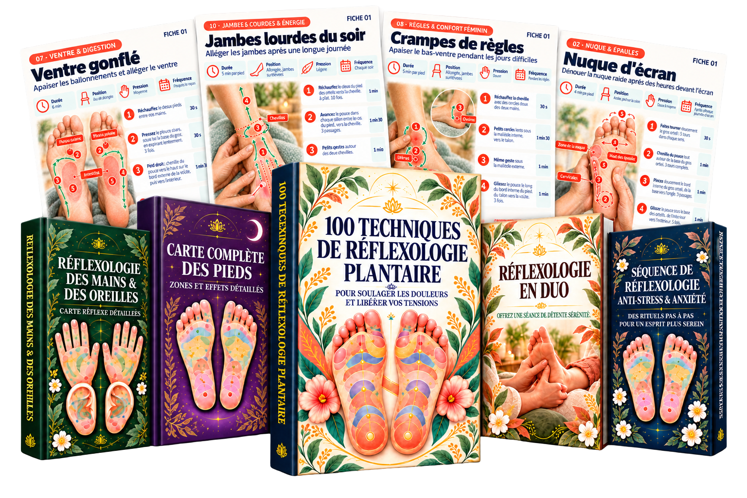 Les 100 techniques de réflexologie plantaire et tous les bonus